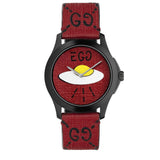  Shop Authentic Gucci G Timeless Ghost Red Dial Red Leather Strap Watch For Men - YA1264023 - Luxxuri