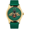  Shop Authentic Gucci G Timeless Bee Green Dial Green Leather Strap Watch For Women - YA1264065 - Luxxuri