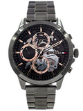  Shop Authentic Tommy Hilfiger Henry Chronograph Grey Dial Grey Steel Strap Watch For Men - 1710479 - Luxxuri