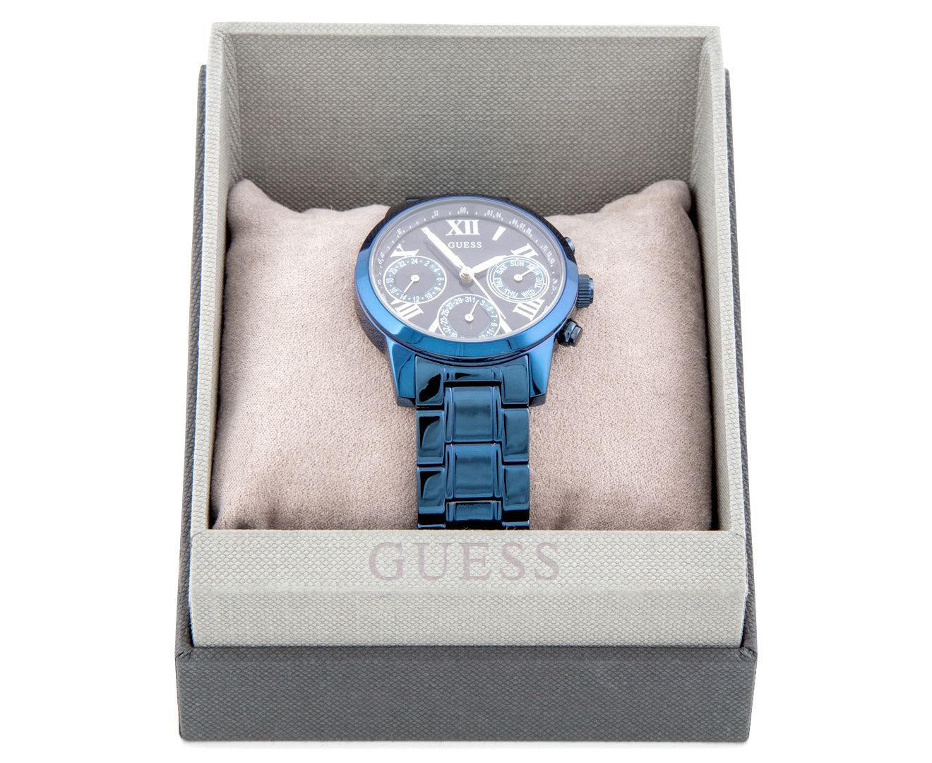  Shop Authentic Guess F14 Chronograph Analog Blue Dial Blue Steel Strap Watch For Women - W0448L5 - Luxxuri