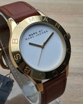  Shop Authentic Marc Jacobs Blade White Dial Brown Leather Strap Watch for Women - MBM1218 - Luxxuri