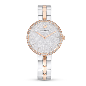  Shop Authentic Swarovski Cosmopolitan Crystals Silver Dial Two Tone Steel Strap Watch for Women - 5644081 - Luxxuri