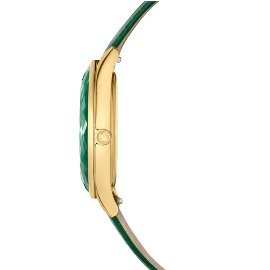  Shop Authentic Swarovski Octea Nova Crystals Green Dial Green Leather Strap Watch for Women - 5650005 - Luxxuri