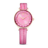  Shop Authentic Swarovski Octea Nova Pink Dial Pink Leather Strap Watch for Women - 5650030 - Luxxuri