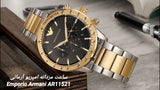  Shop Authentic Emporio Armani Analog Chronograph Black Dial Two Tone Steel Strap Watch For Men - AR11521 - Luxxuri
