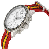 Shop Authentic Tissot Quickster Chronograph NBA Miami Heat Edition White Dial Two Tone NATO Strap Watch for Men - T095.417.17.037.08 - Luxxuri