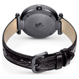  Shop Authentic Swarovski Crystalline Wonder Black Dial Black Leather Strap Watch for Women - 5664311 - Luxxuri