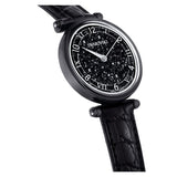  Shop Authentic Swarovski Crystalline Wonder Black Dial Black Leather Strap Watch for Women - 5664311 - Luxxuri