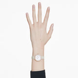  Shop Authentic Swarovski Certa Crystals Silver Dial Beige Leather Strap Watch for Women - 5672968 - Luxxuri