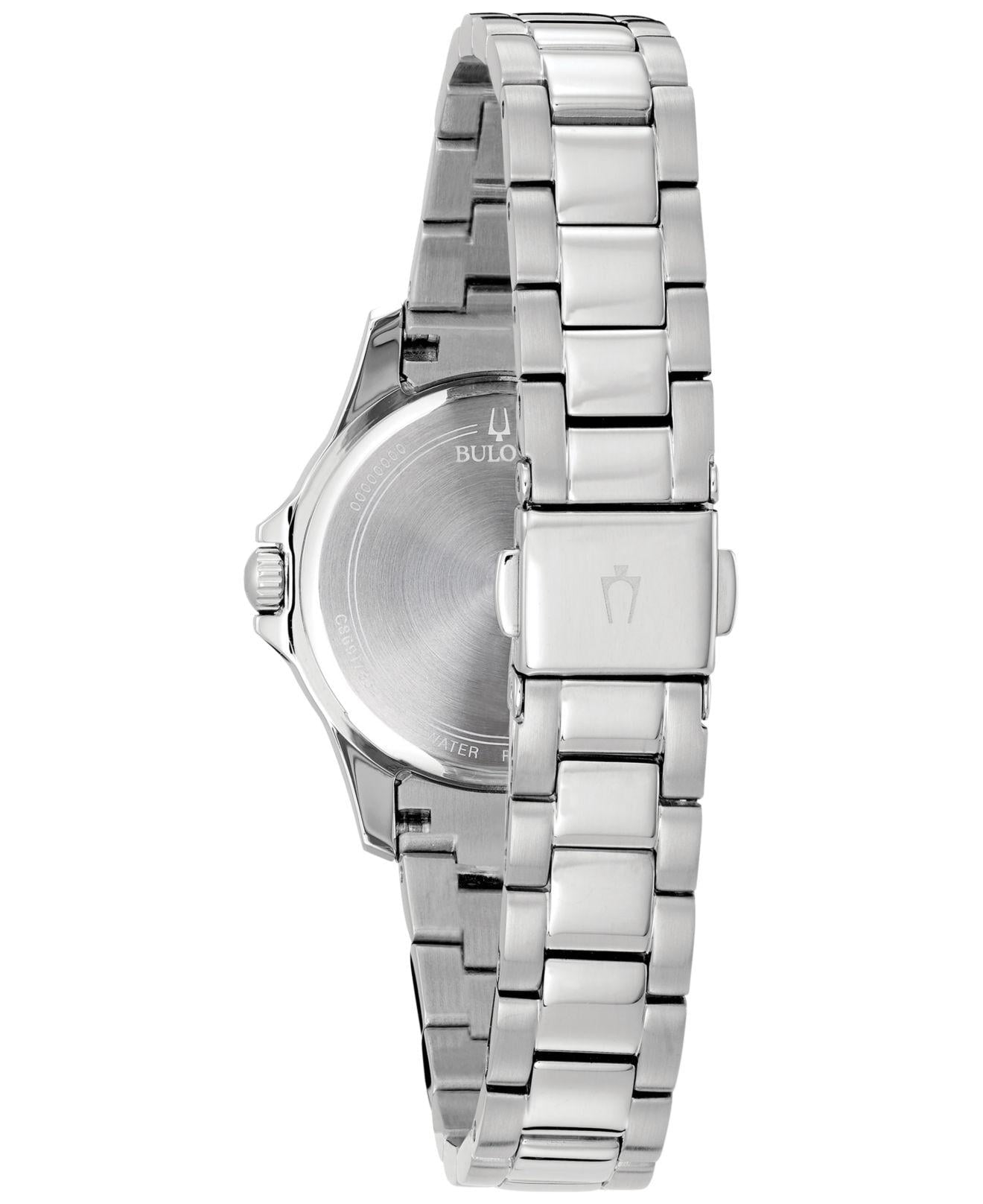  Shop Authentic Bulova Crystal Silver Dial Silver Steel Strap Watch for Women - 96L226 - Luxxuri