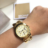  Shop Authentic Michael Kors Runway Twist Gold Dial Gold Stainless Steel Strap Watch for Women - MK3131 - Luxxuri