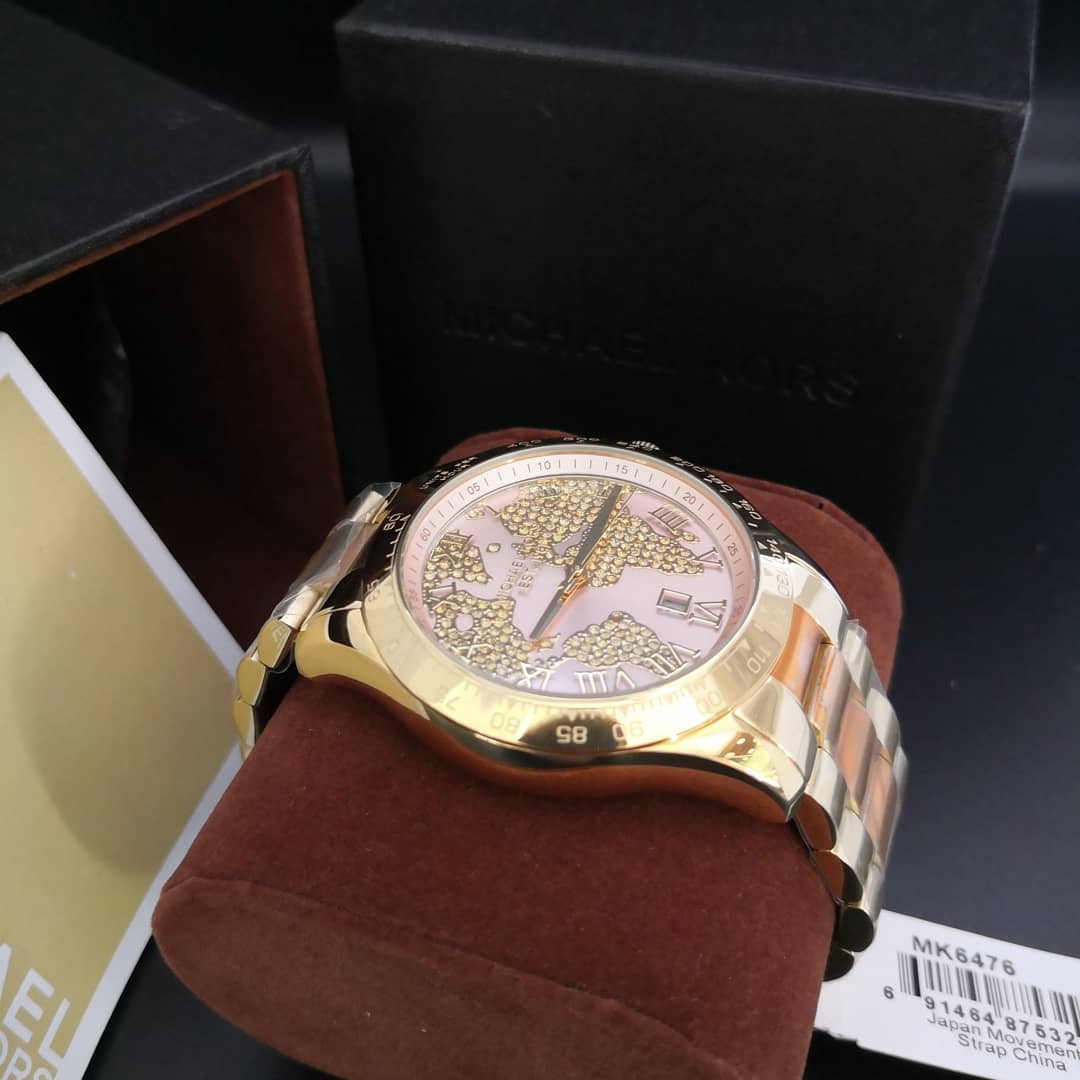  Shop Authentic Michael Kors Layton Rose Gold Dial Gold Stainless Steel Strap Watch for Women - MK6476 - Luxxuri