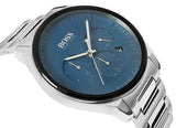  Shop Authentic Hugo Boss Peak Chronograph Blue Dial Silver Steel Strap Watch for Men - 1513763 - Luxxuri