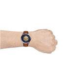  Shop Authentic Fossil Neutra Automatic Luggage Skeleton Blue Dial Brown Leather Strap Watch for Men - ME3160 - Luxxuri
