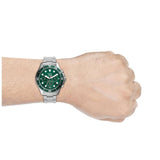 Shop Authentic Fossil FB-03 Chronograph Green Dial Silver Steel Strap Watch for Men - FS5726 - Luxxuri