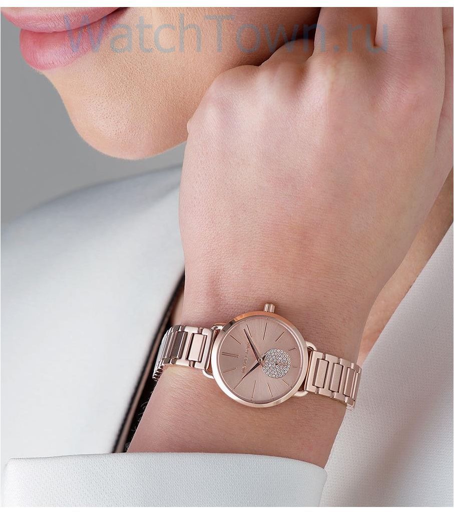  Shop Authentic Michael Kors Portia Analog Quartz Rose Gold Dial Rose Gold Steel Strap Watch For Women - MK3839 - Luxxuri