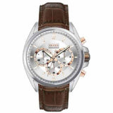  Shop Authentic Hugo Boss Driver Chronograph Silver Dial Brown Leather Strap Watch For Men - 1512881 - Luxxuri