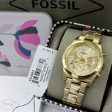 Shop Authentic Fossil Boyfriend Gold Dial Gold Steel Strap Watch for Women - ES3884 - Luxxuri