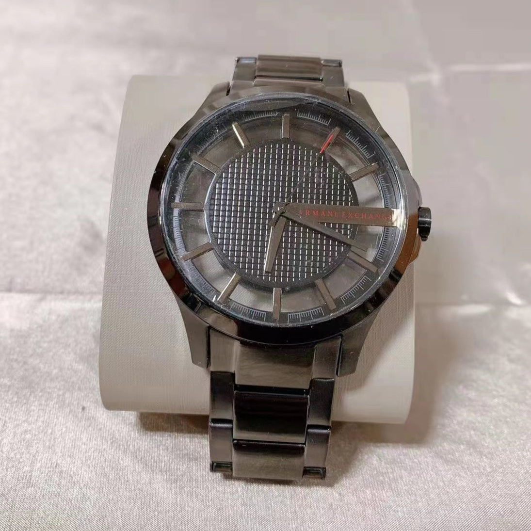  Shop Authentic Armani Exchange Hampton Chronograph Black Dial Black Steel Strap Watch For Men - AX2189 - Luxxuri