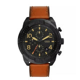  Shop Authentic Fossil Bronson Black Dial Brown Leather Strap Watch for Men - FS5714 - Luxxuri