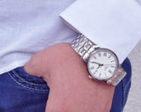  Shop Authentic Tissot T Classic Dream White Dial Silver Steel Strap Watch for Men - T033.410.11.013.01 - Luxxuri