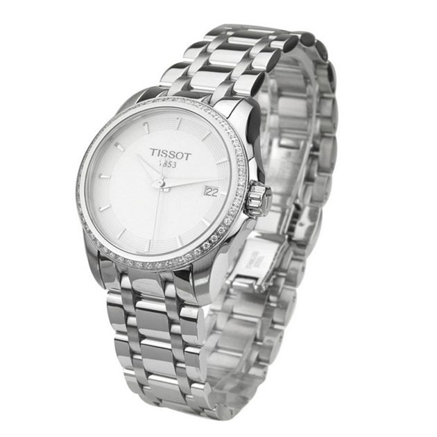  Shop Authentic Tissot T Trend Couturier Lady White Dial Watch For Women - T035.210.61.011.00 - Luxxuri