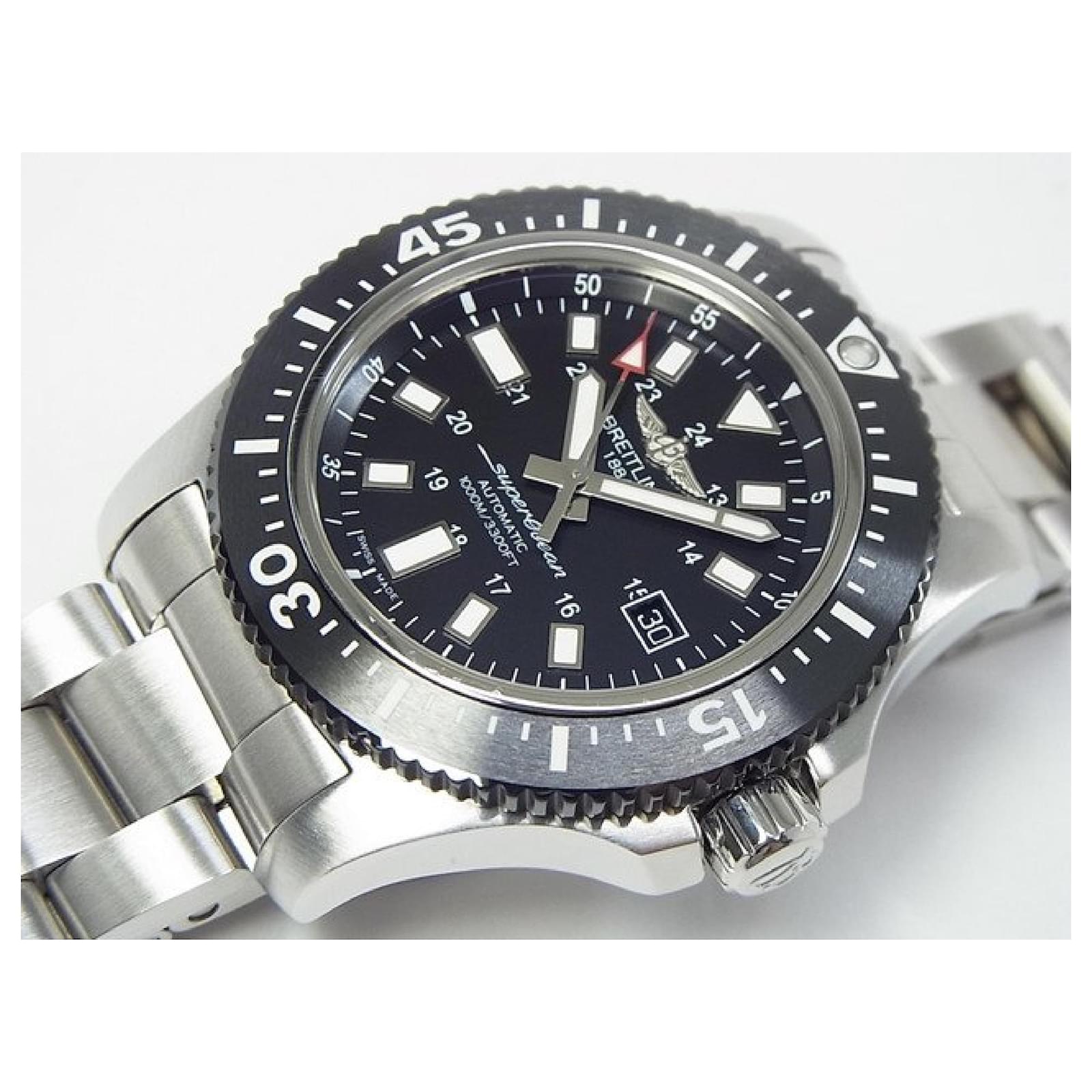 Breitling Superocean II Special 44mm Black Dial Silver Steel Strap Watch for Men - Y1739310/BF45/162A