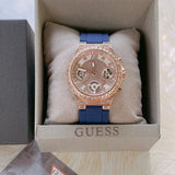  Shop Authentic Guess Moonlight Diamonds White Dial Blue Rubber Strap Watch for Women - GW0257L3 - Luxxuri