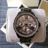  Shop Authentic Michael Kors Wren Chronograph Gold Diamonds Dial Black Steel Strap Watch for Women - MK5879 - Luxxuri