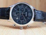  Shop Authentic Hugo Boss Ambassador Chronograph Quartz Black Dial Black Leather Strap Watch For Men - HB1513194 - Luxxuri