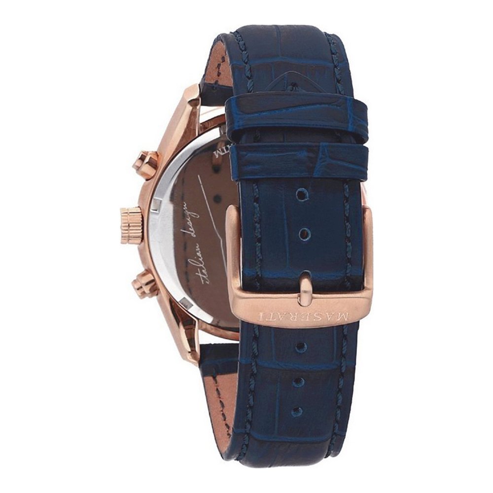  Shop Authentic Maserati Traguardo Chronograph Blue Dial Blue Leather Strap Watch for Men - R8871612015 - Luxxuri