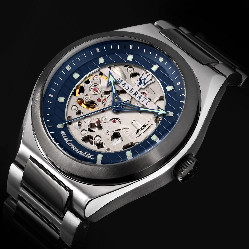  Shop Authentic Maserati Triconic Automatic Skeleton Blue Dial  Watch For Men - R8823139001 - Luxxuri