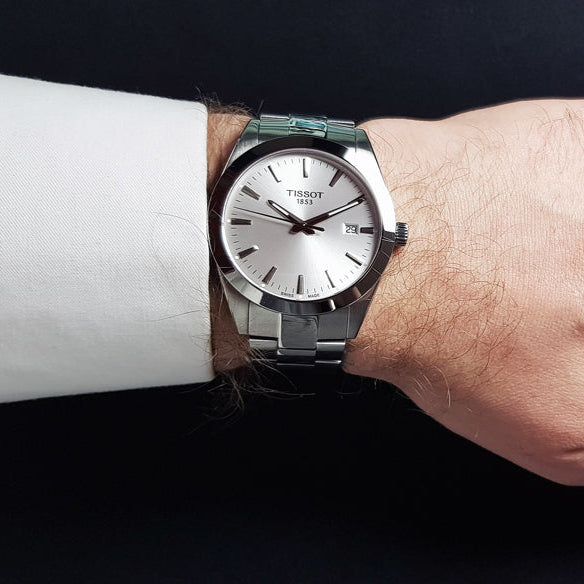  Shop Authentic Tissot Gentleman Silver Dial Silver Steel Strap Watch For Men - T127.410.11.031.00 - Luxxuri