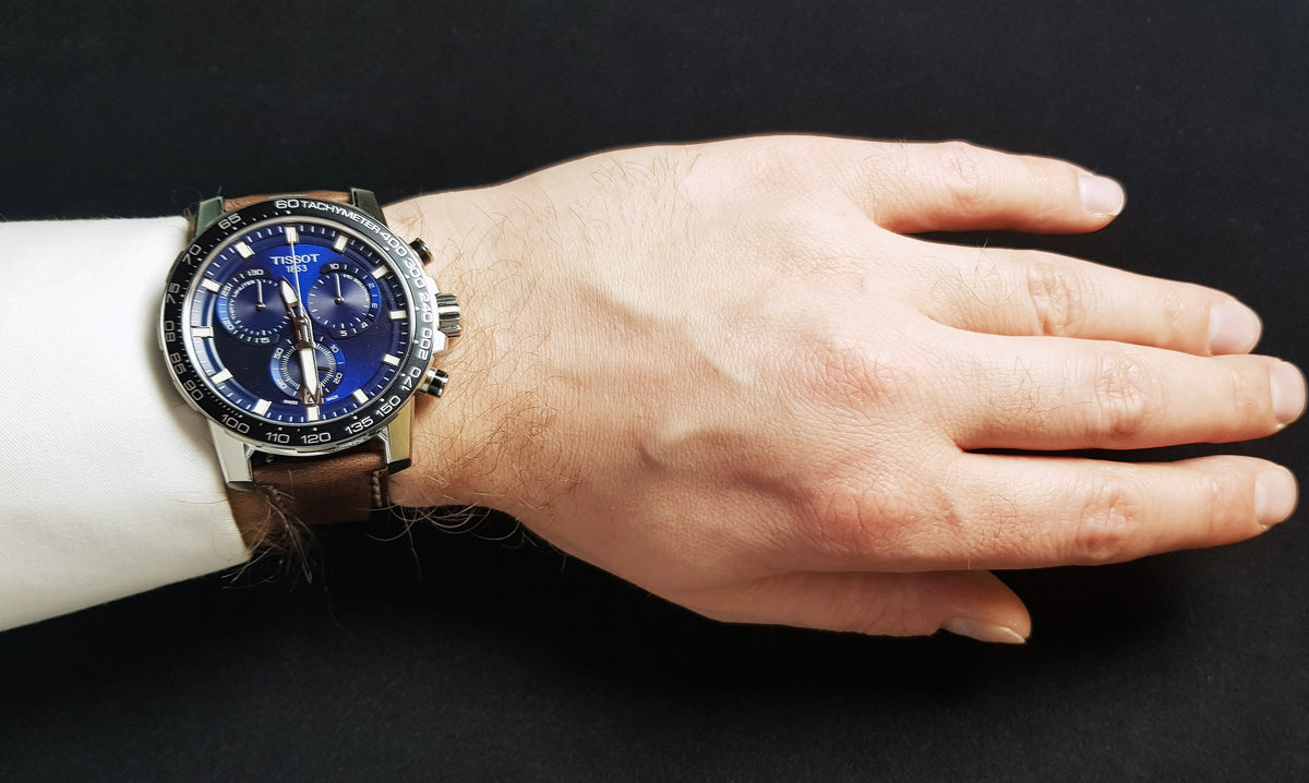  Shop Authentic Tissot Supersport Chrono Blue Dial Brown Leather Strap Watch For Men - T125.617.16.041.00 - Luxxuri