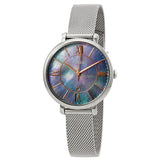  Shop Authentic Fossil Jacqueline Mother of Pearl Blue Dial Silver Mesh Strap Watch for Women - ES4322 - Luxxuri