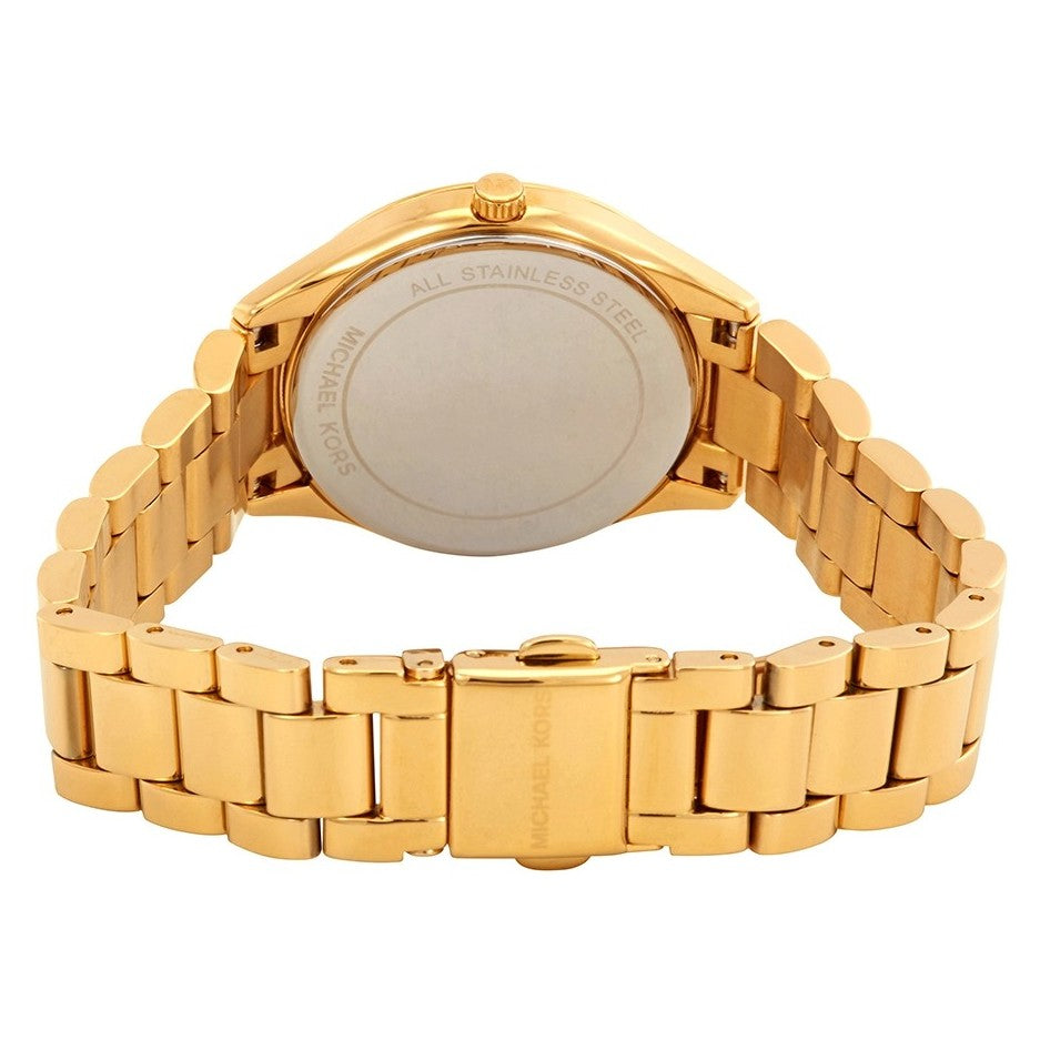  Shop Authentic Michael Kors Lauryn Mother of Pearl White Dial Gold Steel Strap Watch for Women - MK3899 - Luxxuri