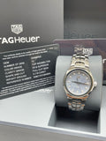  Shop Authentic Tag Heuer Link Quartz Diamonds Blue Mother of Pearl Dial Silver Steel Strap Watch for Women - WBC1313.BA0600 - Luxxuri
