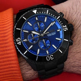  Shop Authentic Hugo Boss Ocean Edition Navy Blue Dial Black Steel Strap Watch for Men - 1513743 - Luxxuri