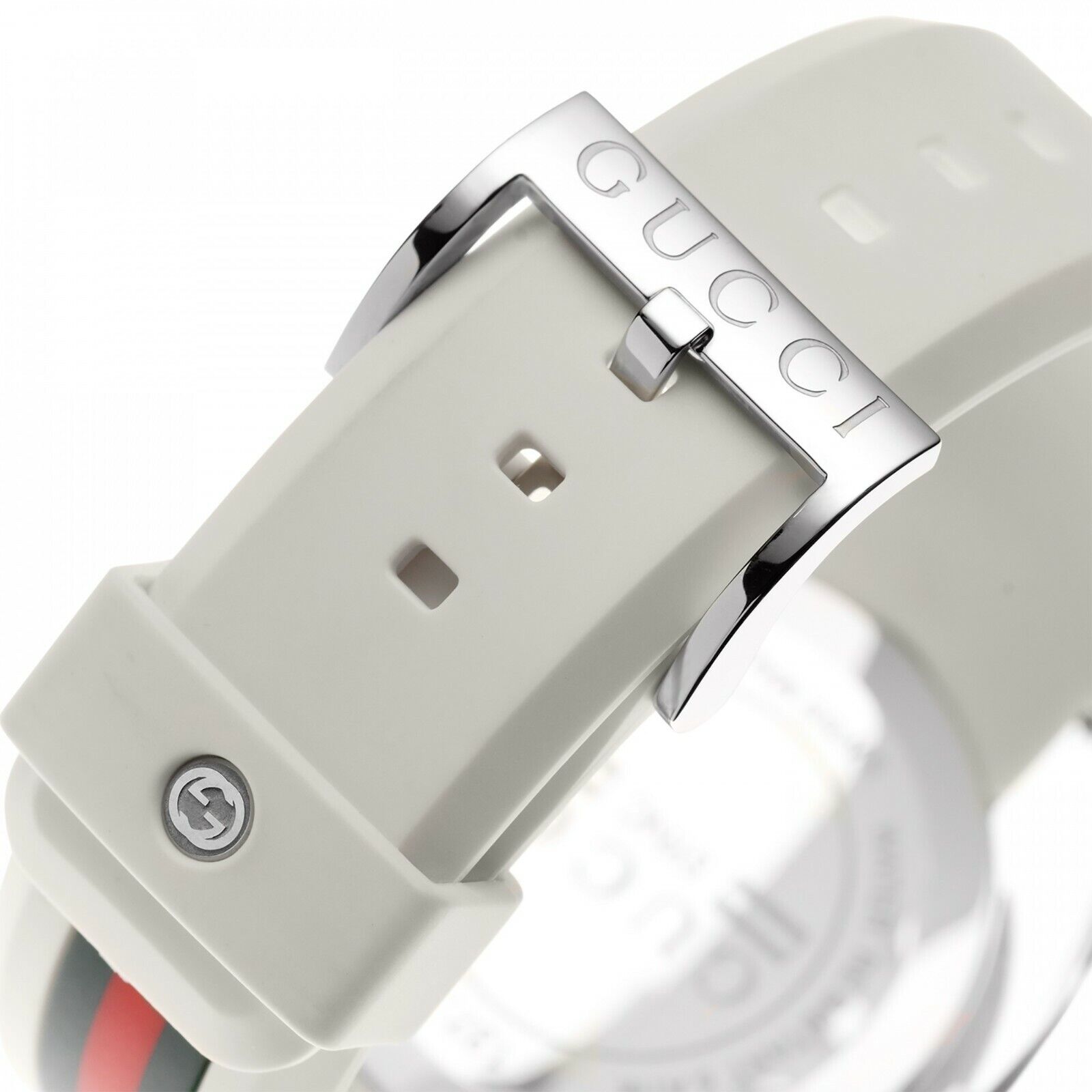  Shop Authentic Gucci SYNC XXL White Dial White Rubber Strap Watch For Men - YA137102 - Luxxuri