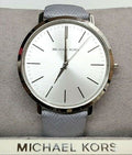  Shop Authentic Michael Kors Jaryn Quartz Silver Dial Grey Leather Strap Watch For Women - MK2470 - Luxxuri