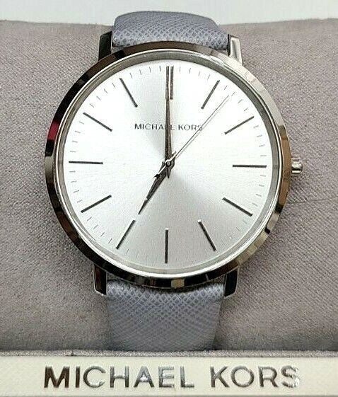  Shop Authentic Michael Kors Jaryn Quartz Silver Dial Grey Leather Strap Watch For Women - MK2470 - Luxxuri
