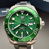  Shop Authentic Tag Heuer Aquaracer Green Dial Watch for Men - WAY201S.BA0927 - Luxxuri