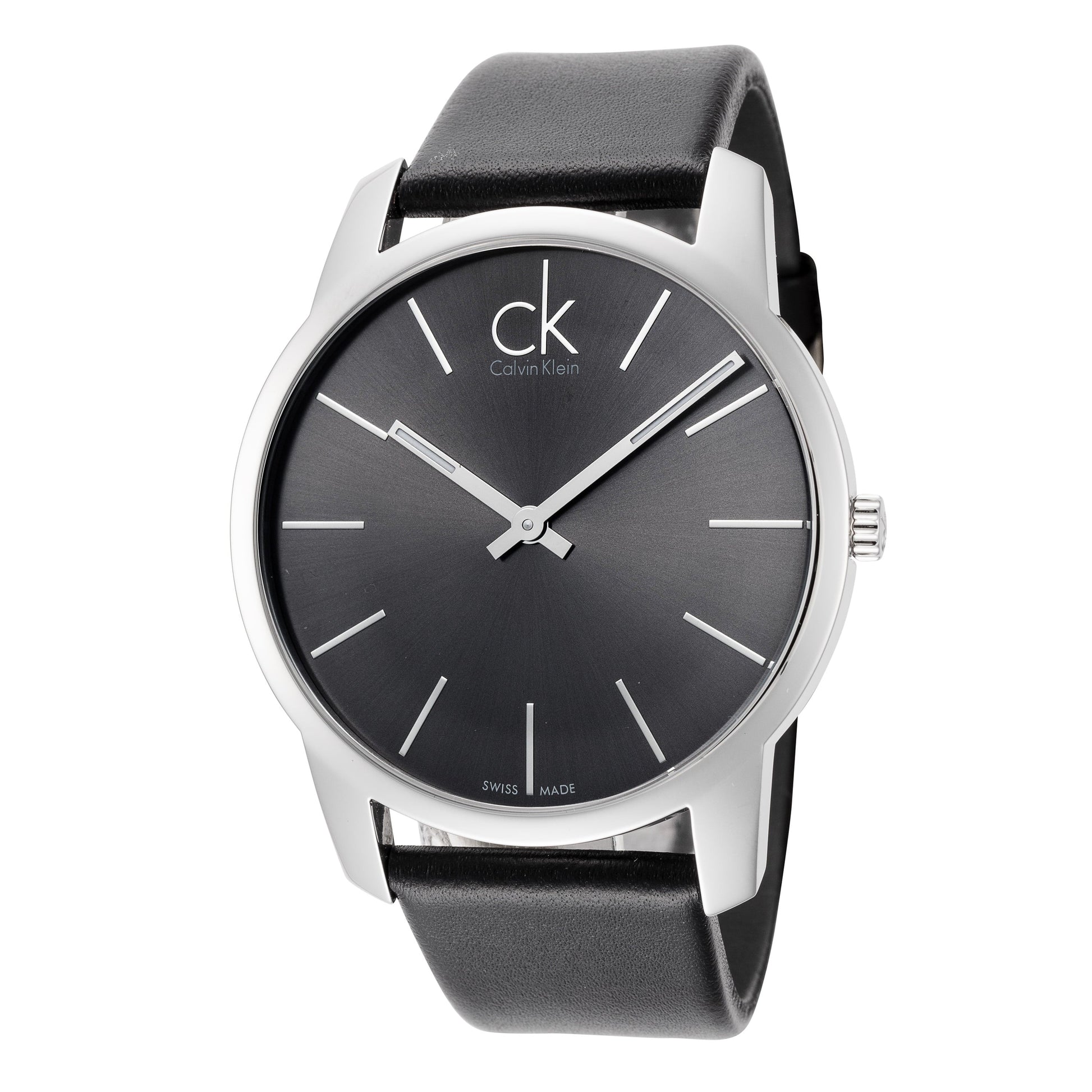  Shop Authentic Calvin Klein City Black Dial Black Leather Strap Watch for Men - K2G21107 - Luxxuri