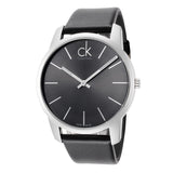  Shop Authentic Calvin Klein City Black Dial Black Leather Strap Watch for Men - K2G21107 - Luxxuri