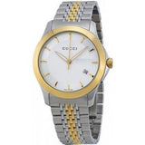  Shop Authentic Gucci G Timeless Silver Dial Two Tone Steel Strap Watch For Men - YA126409 - Luxxuri