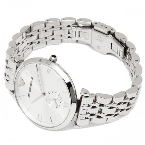  Shop Authentic Emporio Armani Classic Silver Dial Silver Steel Strap Watch For Men - AR1819 - Luxxuri