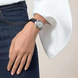  Shop Authentic Cartier Ballon Bleu De Cartier Silver Dial Black Leather Strap Watch for Women - WSBB0030 - Luxxuri