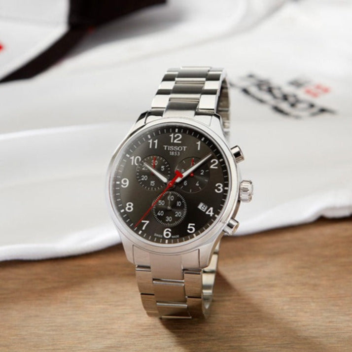  Shop Authentic Tissot Chrono XL Black Dial Silver Steel Strap Watch For Men - T116.617.11.057.00 - Luxxuri