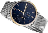  Shop Authentic Tommy Hilfiger Brooklyn Quartz Blue Dial Silver Mesh Bracelet Watch for Men - 1791505 - Luxxuri