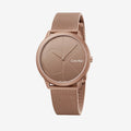  Shop Authentic Calvin Klein Minimal Quartz Pink Gold Dial Pink Gold Mesh Bracelet Watch for Men - K3M11TFK - Luxxuri